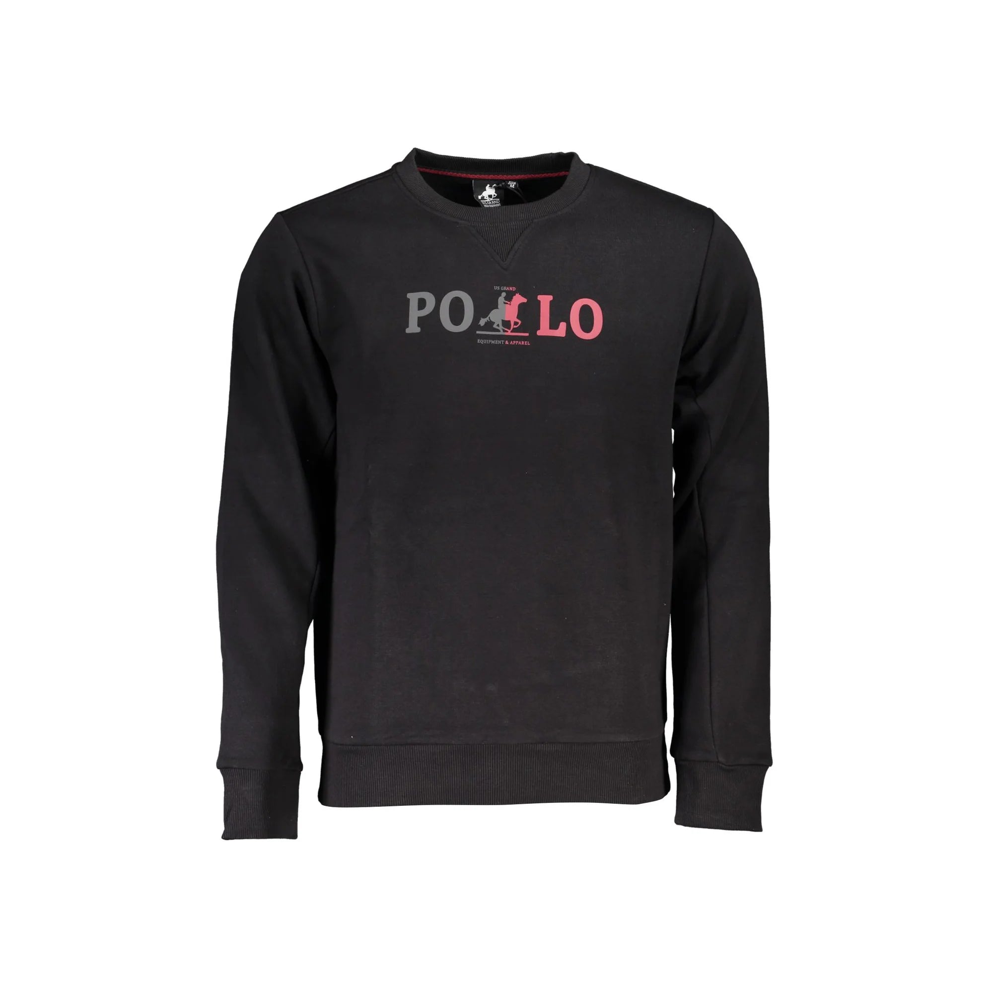 U.S. GRAND POLO FELPA SENZA ZIP UOMO NERO
