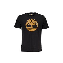 Timberland Camiseta de Manga Corta Hombre Negra Estampado Logo