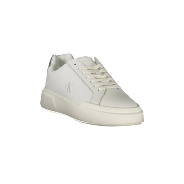 CALVIN KLEIN Sneakers Donna Bianche con Lacci e Dettagli in Argento bianco - vista 2