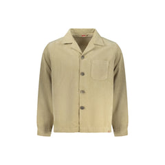 Rifle Camisa de Manga Larga Hombre Beige Terciopelo Logo
