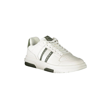 TOMMY HILFIGER Scarpe Sneakers Uomo Bianche con Dettagli Verdi bianco - vista 2
