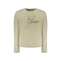 Guess Jeans Maglia Bambina Bianca Ricamo