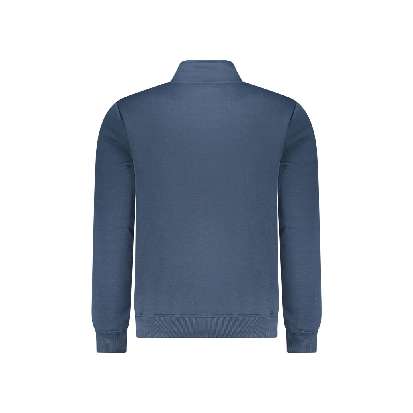 U.S. Grand Felpa Uomo Blu Mezza Zip Felpata Tascone Stampa Logo Felpe - vista 2