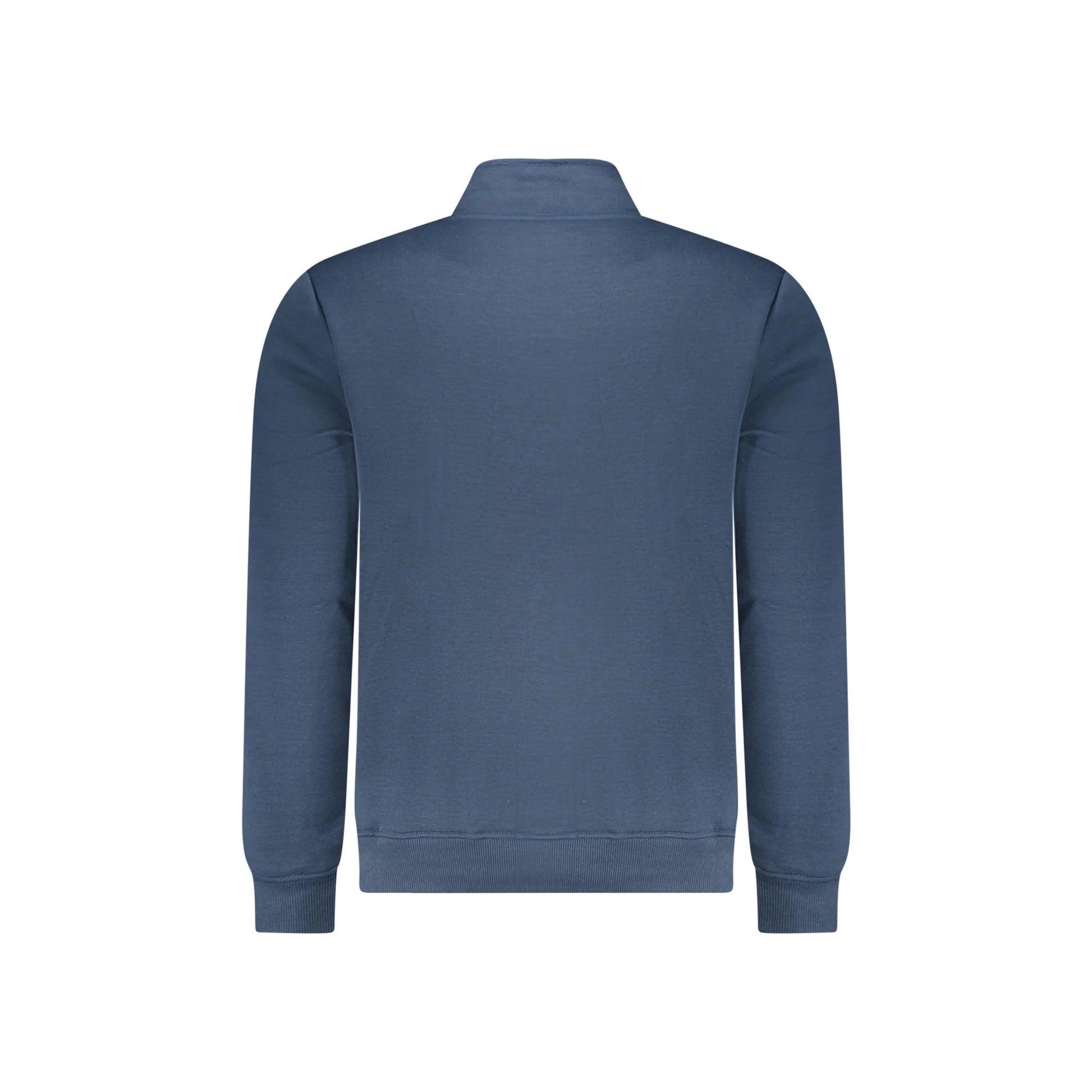 U.S. Grand Felpa Uomo Blu Mezza Zip Felpata Tascone Stampa Logo Felpe - vista 2