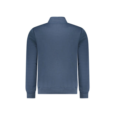 U.S. Grand Felpa Uomo Blu Mezza Zip Felpata Tascone Stampa Logo Felpe - vista 2