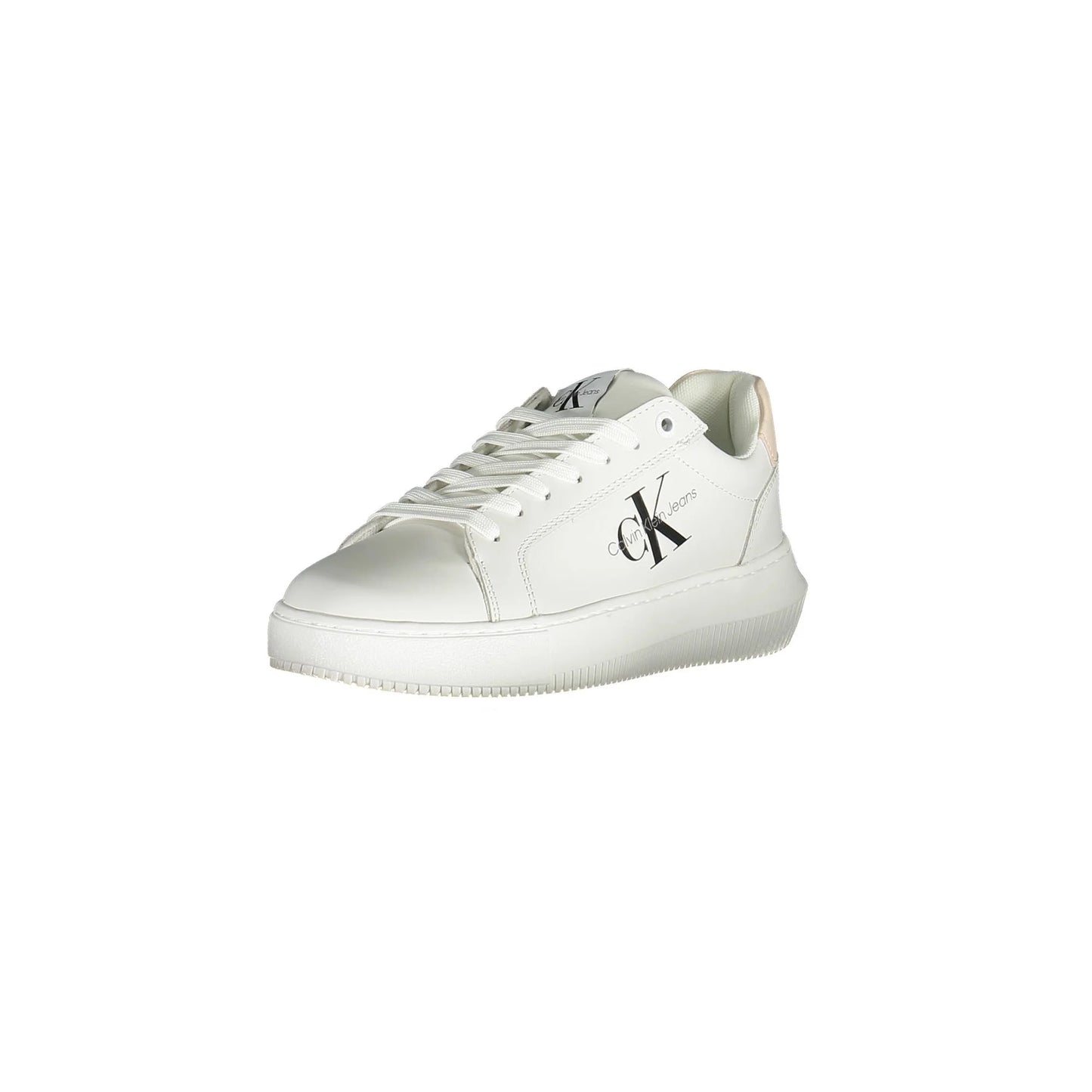 CALVIN KLEIN Scarpe Sneakers Donna Bianche con Dettagli Logo Bianco - foto prodotto