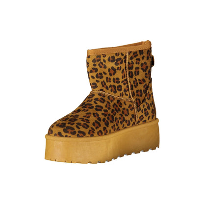 LAURA BIAGIOTTI Stivaletti Donna Marroni con Pelo e Zeppa 4 cm - vista 3