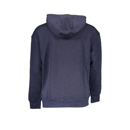 Tommy Hilfiger Felpa Uomo Blu Cappuccio Tascone Ricamo Logo Felpe - vista 2