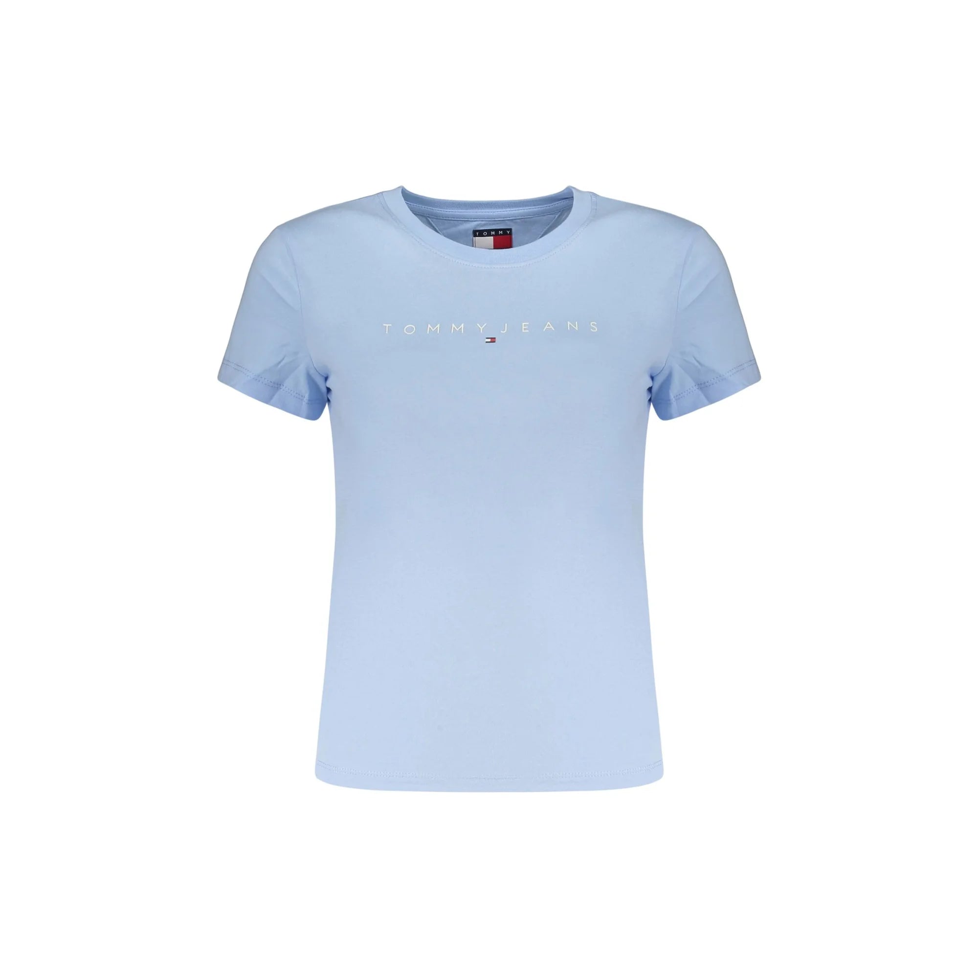 TOMMY HILFIGER T-SHIRT MANICHE CORTE DONNA AZZURRO