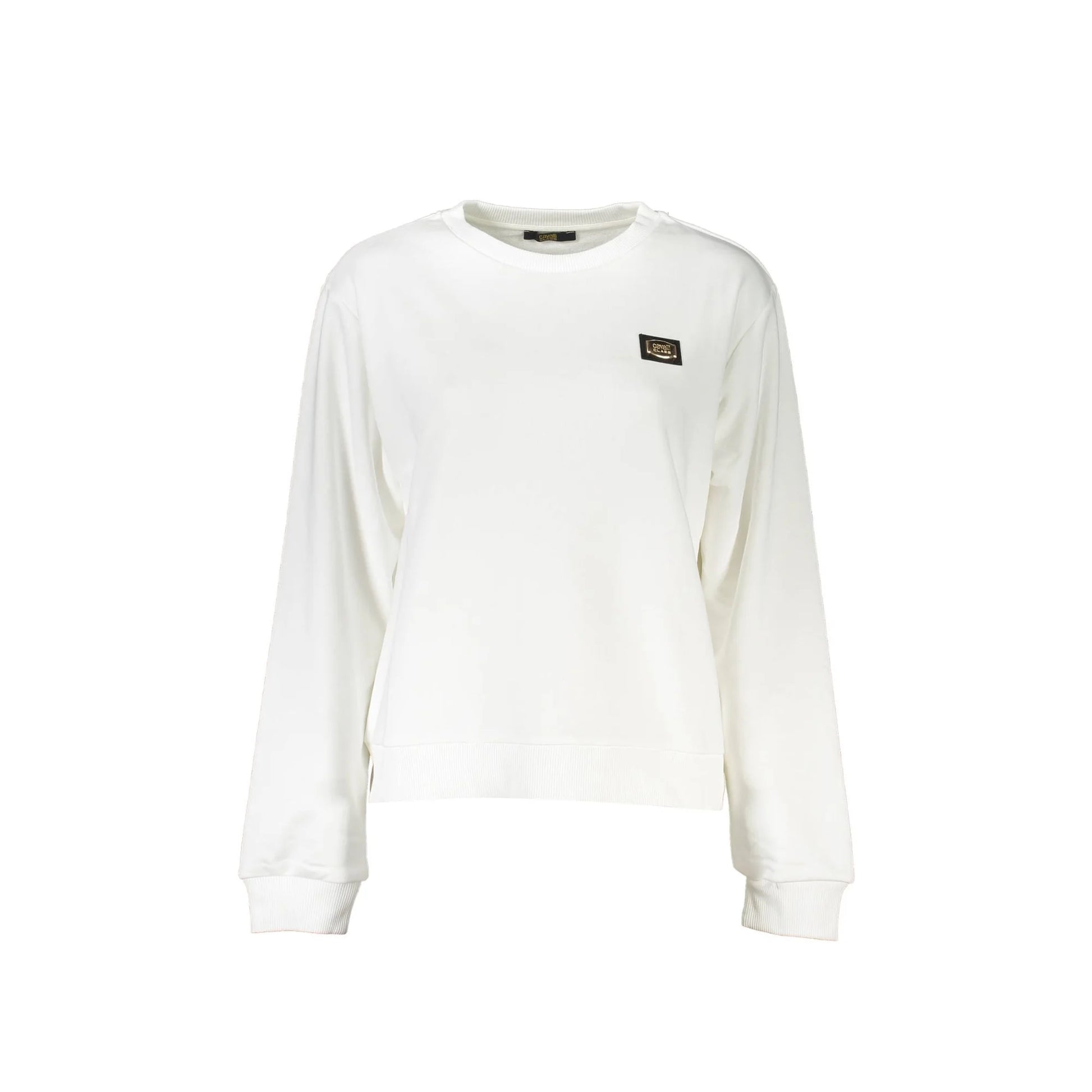 Cavalli Class Felpa Maniche Lunghe Donna Bianca Stampa Logo Felpe Bianco - foto prodotto