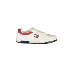TOMMY HILFIGER Παπούτσια αθλητικά ανδρικά λευκά με αντίθετες λεπτομέρειες