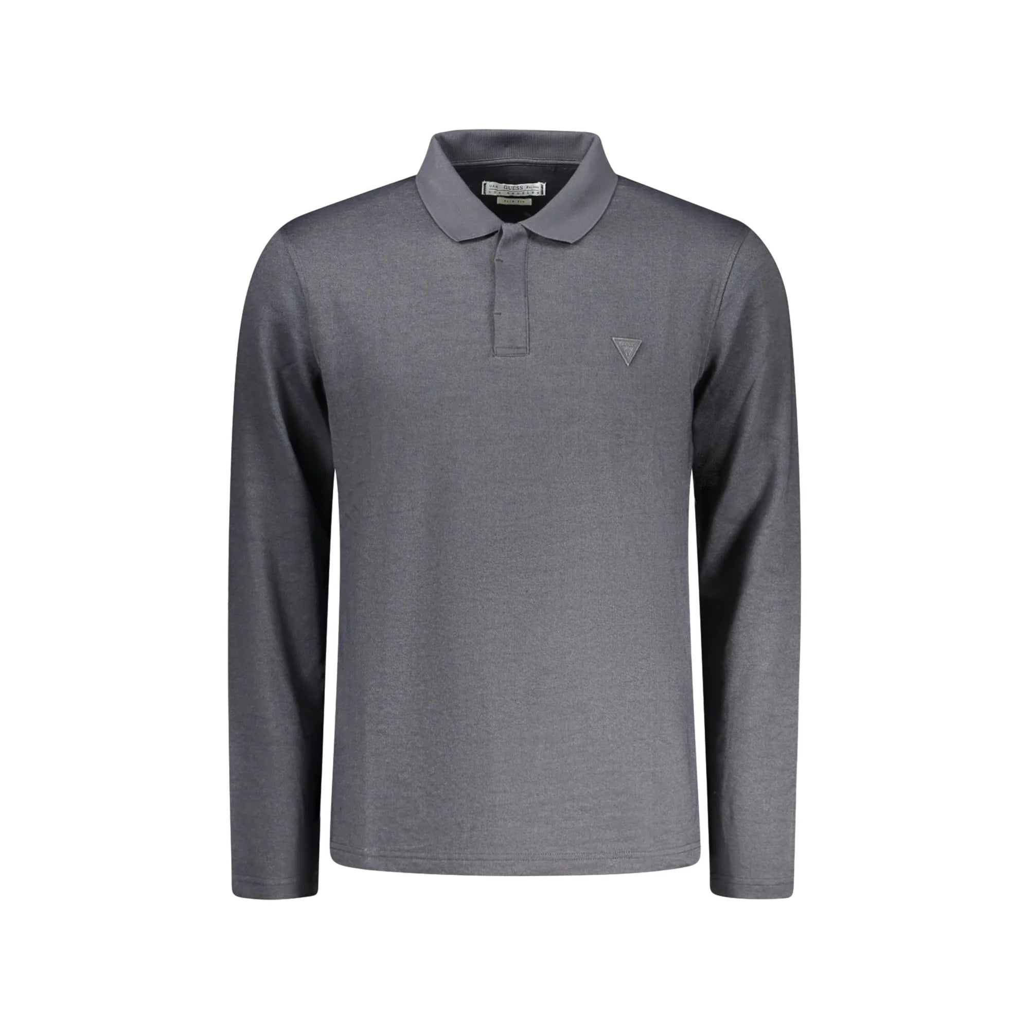 Guess Jeans Polo Maniche Lunghe Uomo Nera Logo Nero - foto prodotto