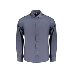 U.S. Grand Camicia Maniche Lunghe Uomo Blu Ricamo