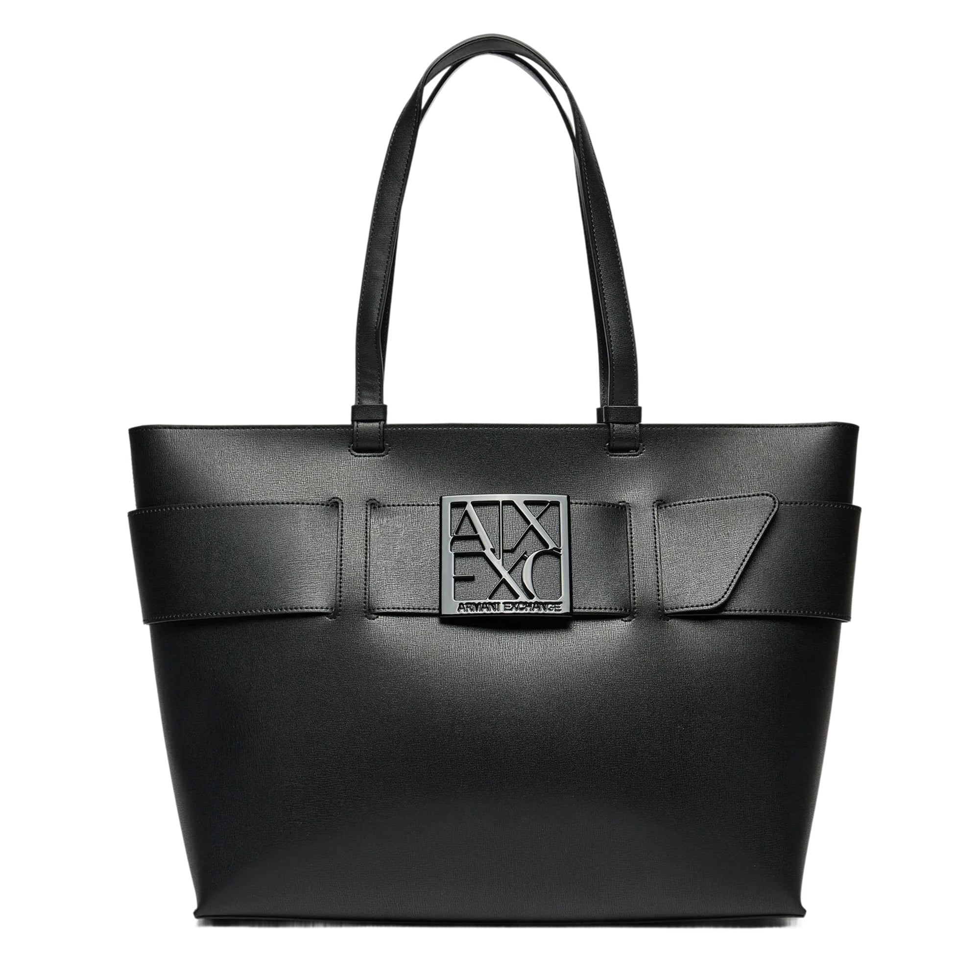 Borsa Donna Grande Tote Armani Exchange Nera con Zip