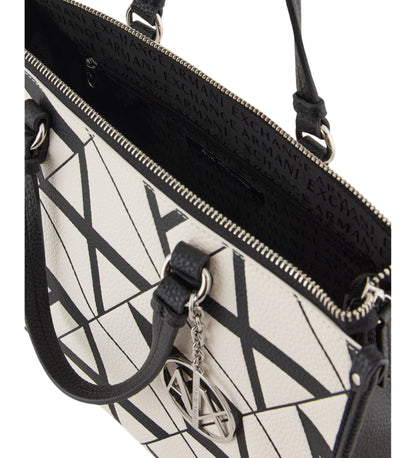 Borsa Donna Bauletto Armani Exchange Gynger con Tracolla Bianco Nero Borse - vista 4