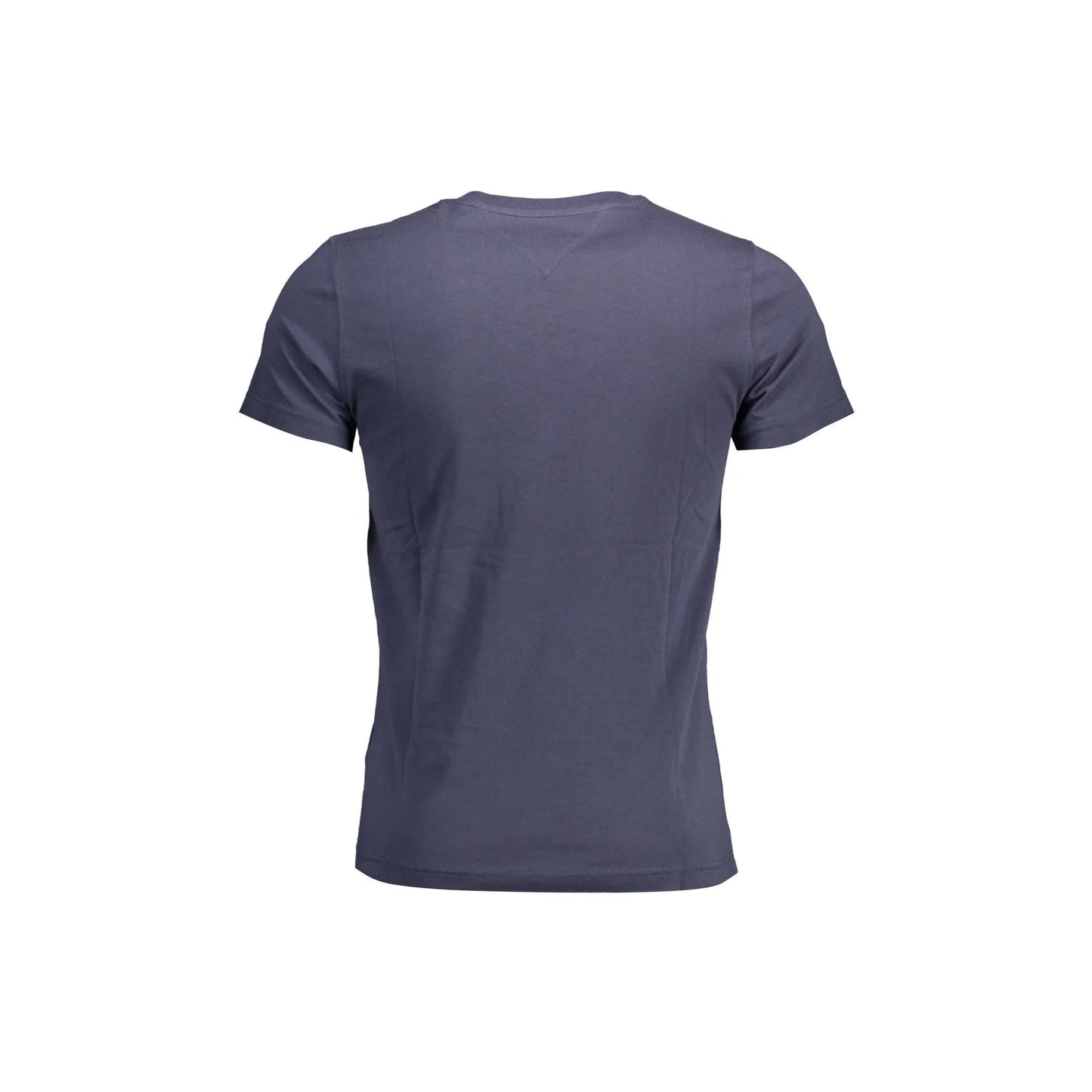 Tommy Hilfiger T-Shirt Uomo Blu Girocollo Cotone Ricamo Logo - vista 2