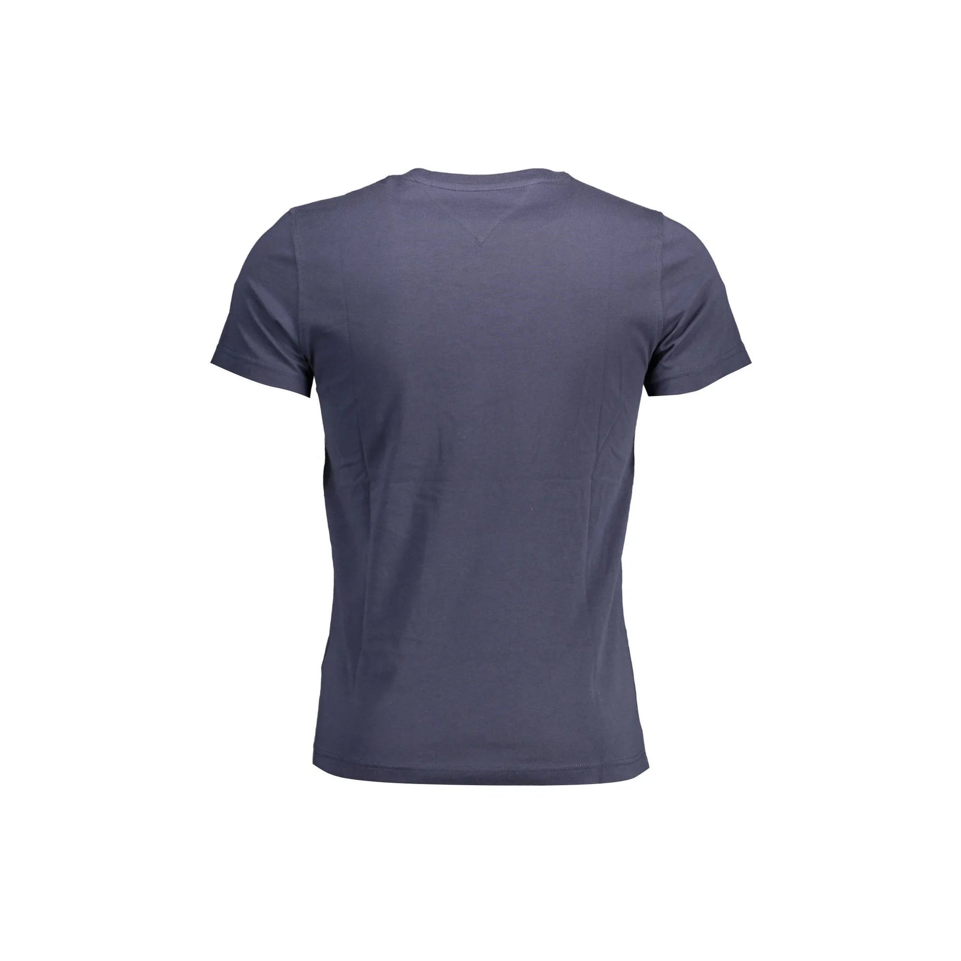 Tommy Hilfiger T-Shirt Uomo Blu Girocollo Cotone Ricamo Logo - vista 2