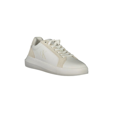 CALVIN KLEIN Scarpe Sneakers Uomo Bianche con Stampa e Dettagli a Contrasto bianco - vista 2
