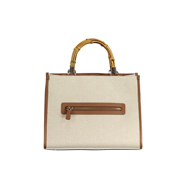 GUESS JEANS Borsa Donna a Mano Kerima Beige con Tracolla e Tasche Borse - vista 2