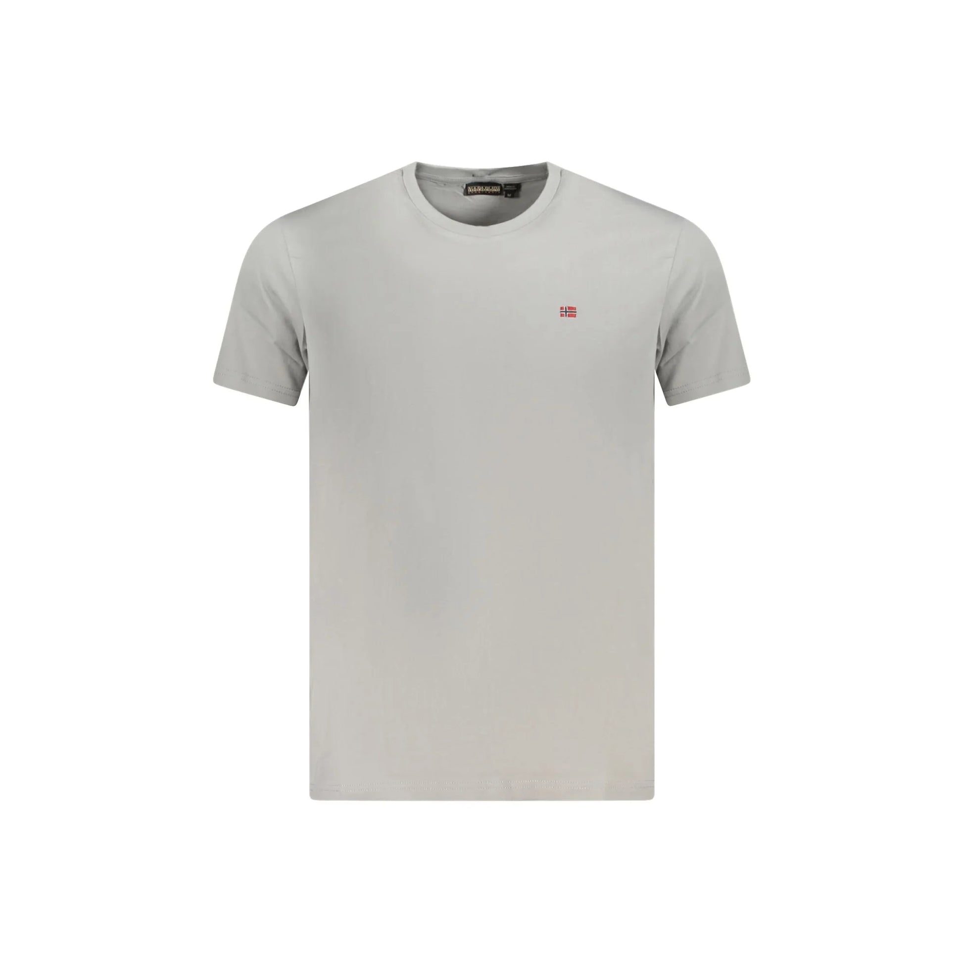 Napapijri T-Shirt Maniche Corte Uomo Grigia Ricamo Grigio - foto prodotto