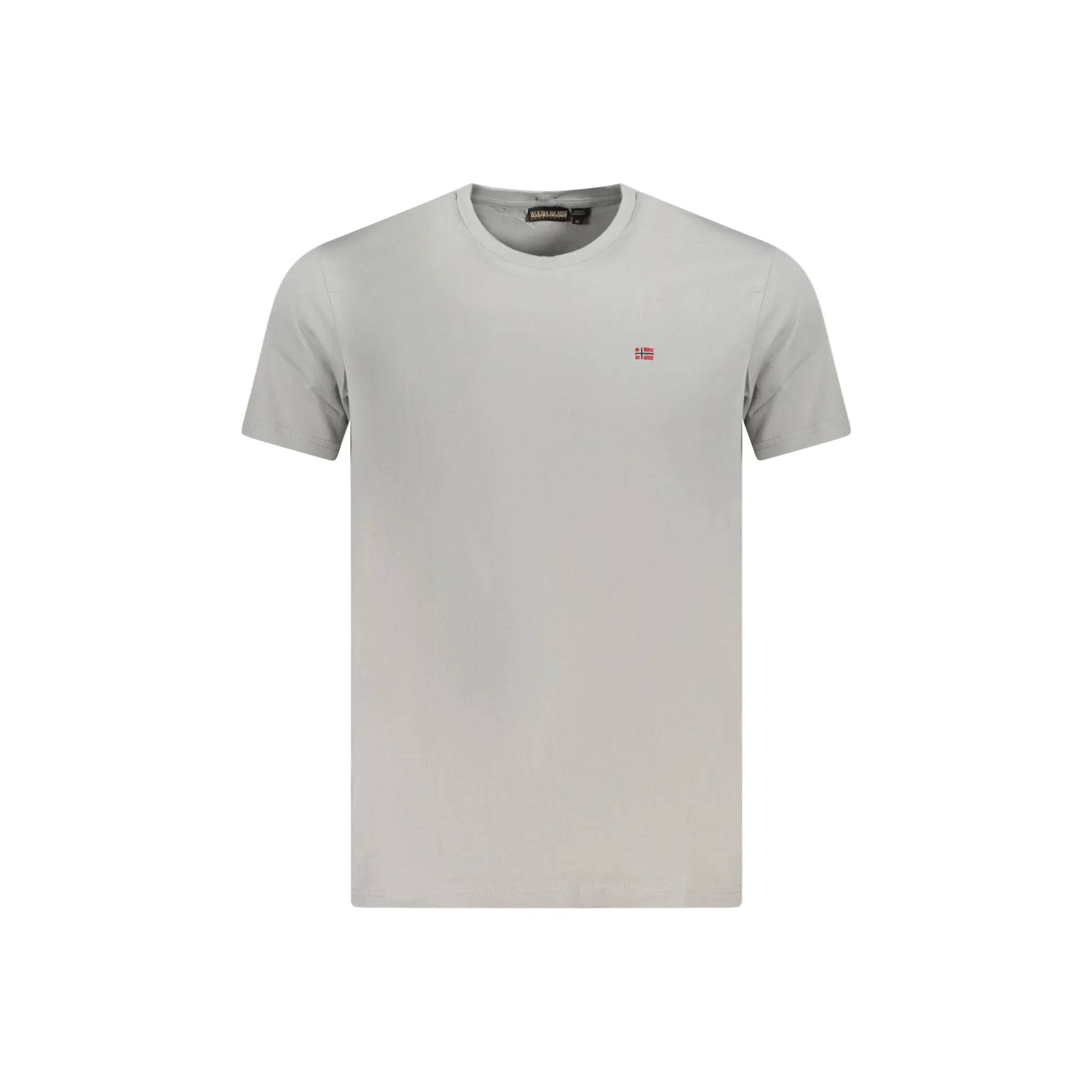 Napapijri T-Shirt Maniche Corte Uomo Grigia Ricamo Grigio - foto prodotto