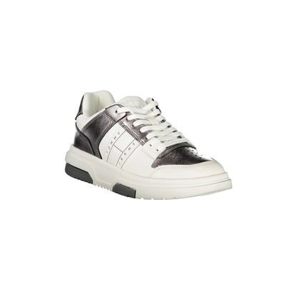 TOMMY HILFIGER Scarpe Sneakers Donna Bianche con Dettagli Argento bianco - vista 2