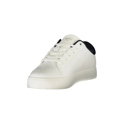 CALVIN KLEIN Scarpe Sneakers Uomo Bianche con Dettagli Blu bianco - vista 3