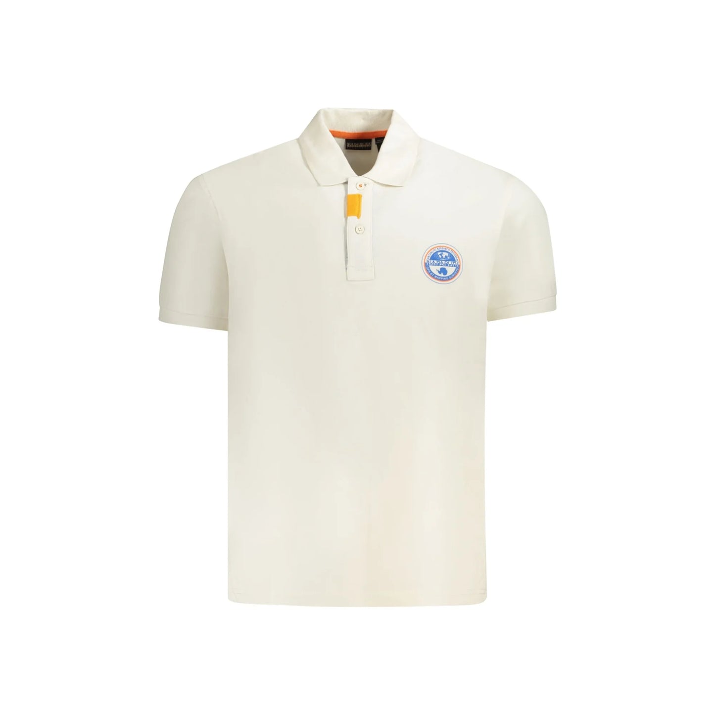 Napapijri Polo Maniche Corte Uomo Bianca Stampa Logo Bianco - foto prodotto