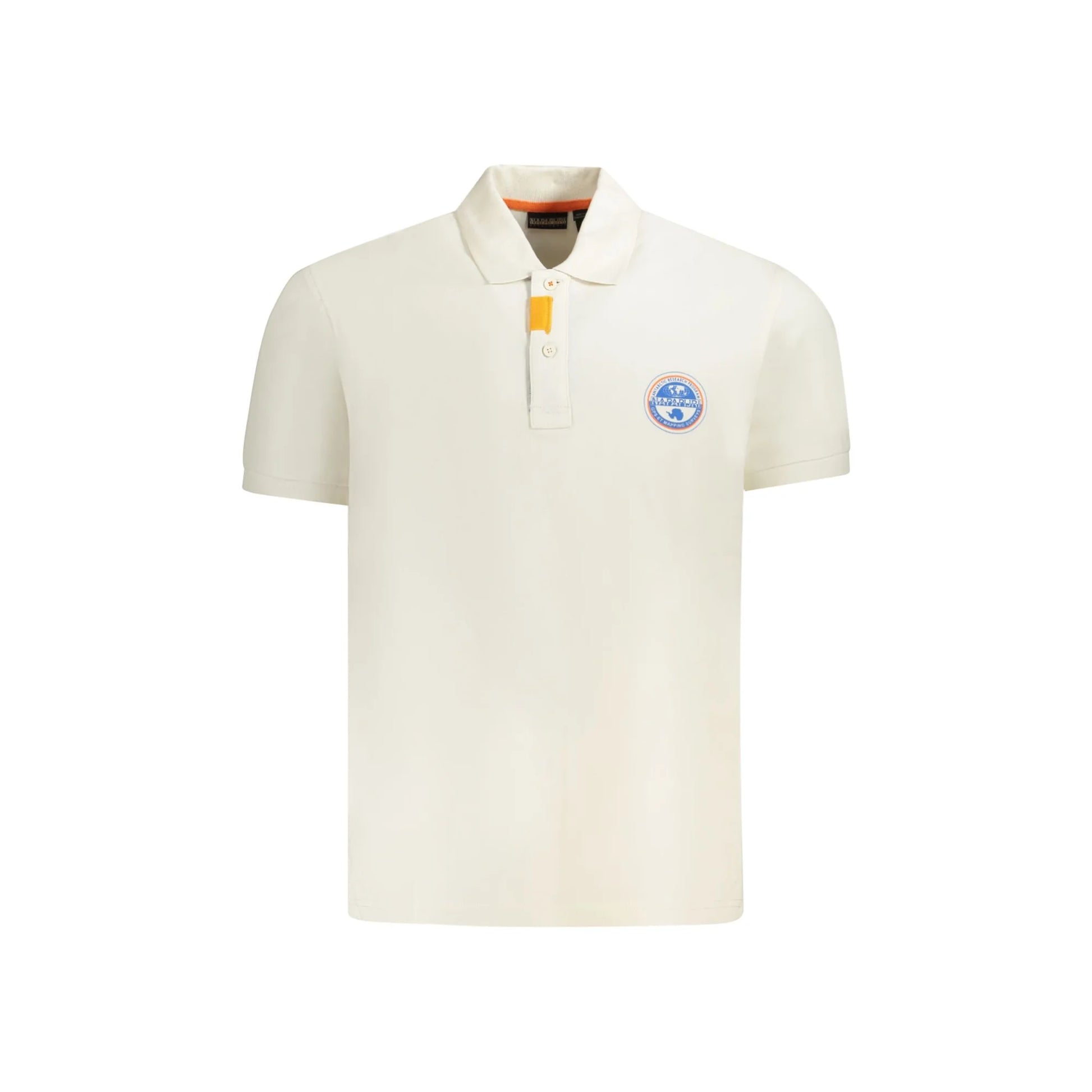Napapijri Polo Maniche Corte Uomo Bianca Stampa Logo Bianco - foto prodotto
