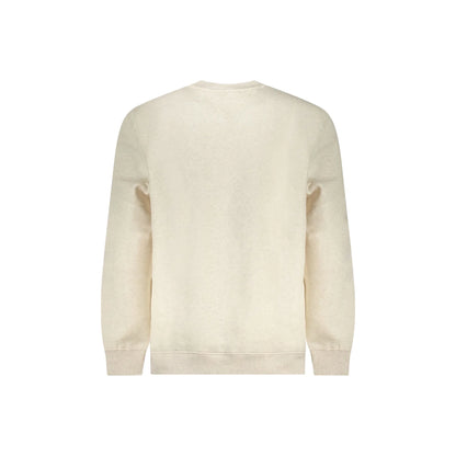 Tommy Hilfiger Felpa Uomo Beige Girocollo Felpata Ricamo Logo Felpe - vista 3