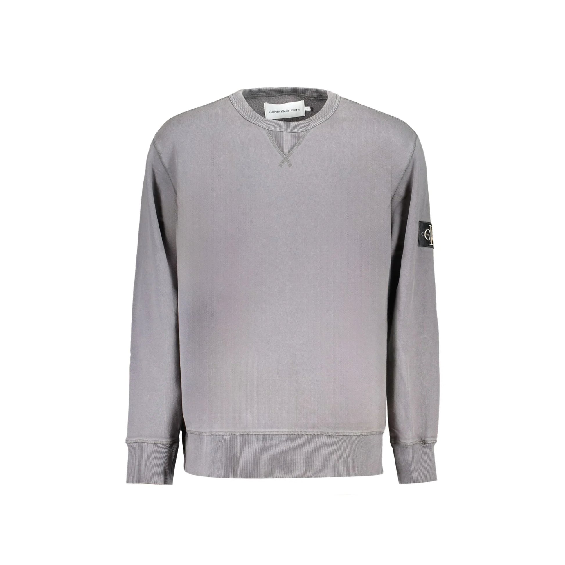 Calvin Klein Felpa Maniche Lunghe Uomo Grigia Logo Felpe Grigio - foto prodotto