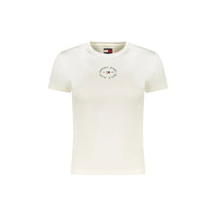 Tommy Hilfiger T-Shirt Maniche Corte Donna Bianca Stampa Logo