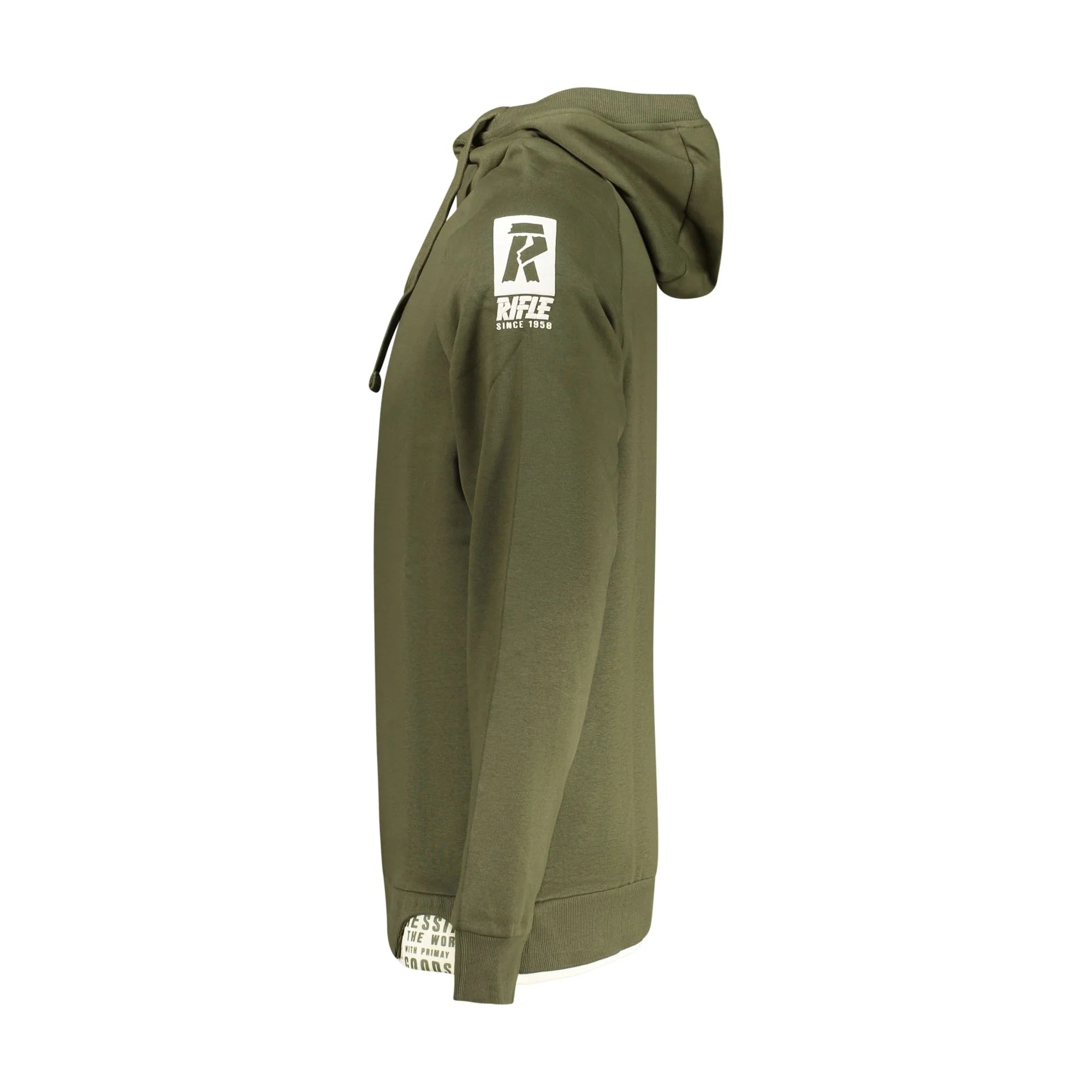 RIFLE FELPA SENZA ZIP UOMO VERDE