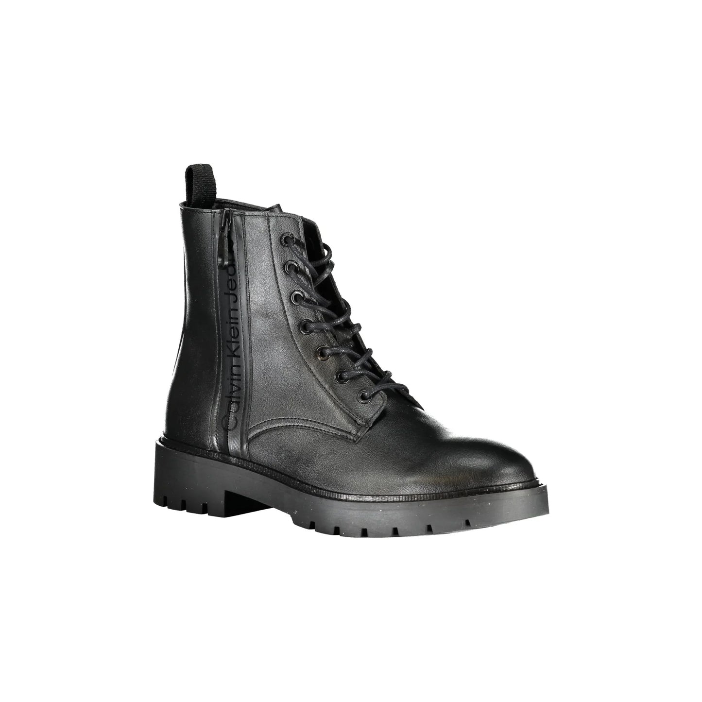CALVIN KLEIN Stivaletti Uomo Neri con Lacci e Zip Laterale nero - vista 2