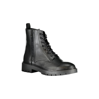 CALVIN KLEIN Stivaletti Uomo Neri con Lacci e Zip Laterale nero - vista 2