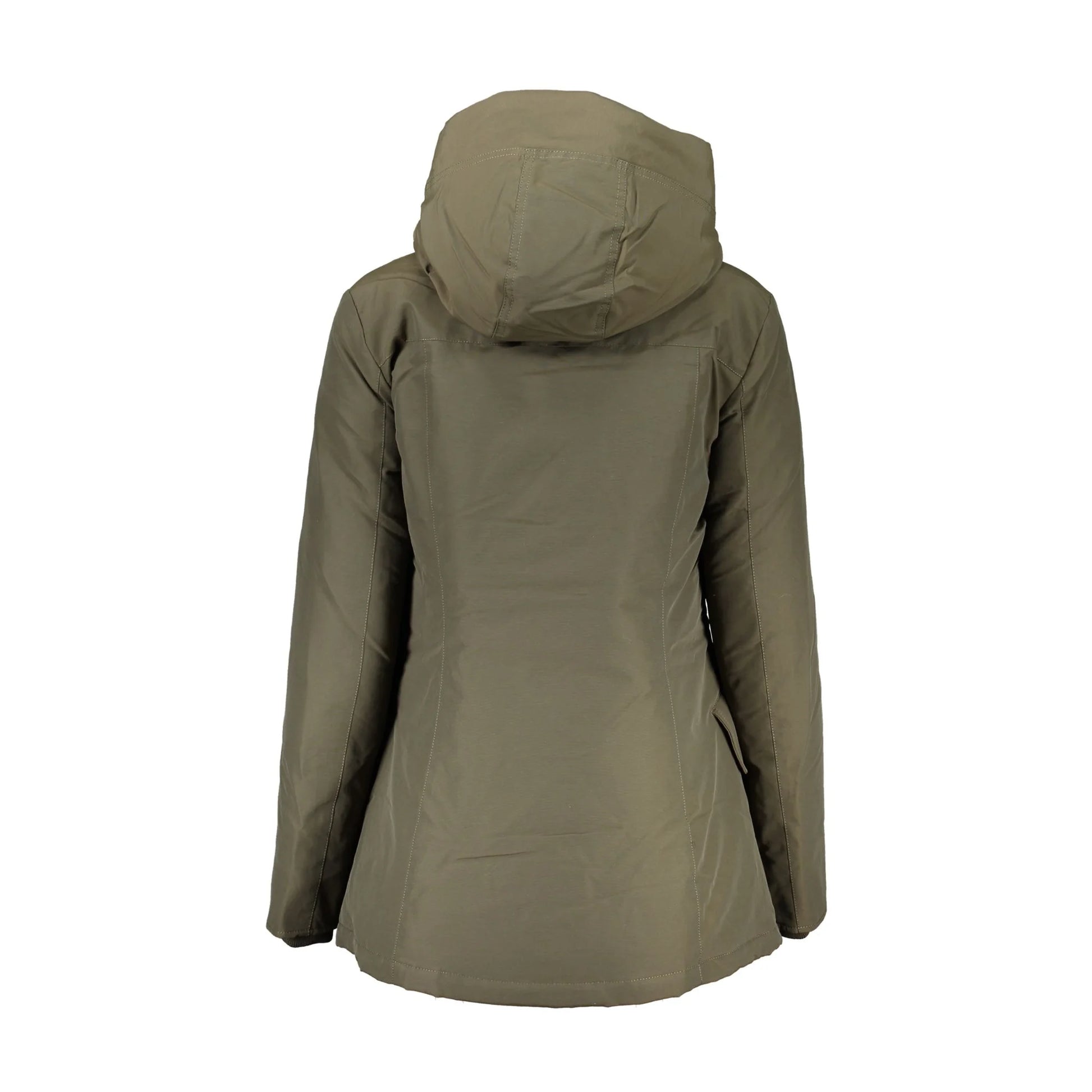Woolrich Giubbotto Donna Verde con Cappuccio e Tasche Giubbotti e Giacche - vista 2