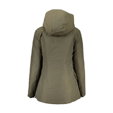 Woolrich Giubbotto Donna Verde con Cappuccio e Tasche Giubbotti e Giacche - vista 2