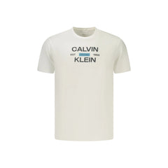 Calvin Klein T-Shirt Manga Curta Homem Branca Estampa Logo