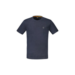 Boss T-Shirt Maniche Corte Uomo Blu Ricamo