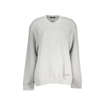 Cavalli Class Felpa Donna Grigia Girocollo con Logo Ricamato Felpe Grigio - foto prodotto