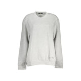 Cavalli Class Felpa Donna Grigia Girocollo con Logo Ricamato