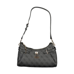 Guess Jeans Borsa a Spalla Donna Nera Stampa Logo