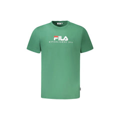 Fila T-Shirt Maniche Corte Uomo Verde Ricamo