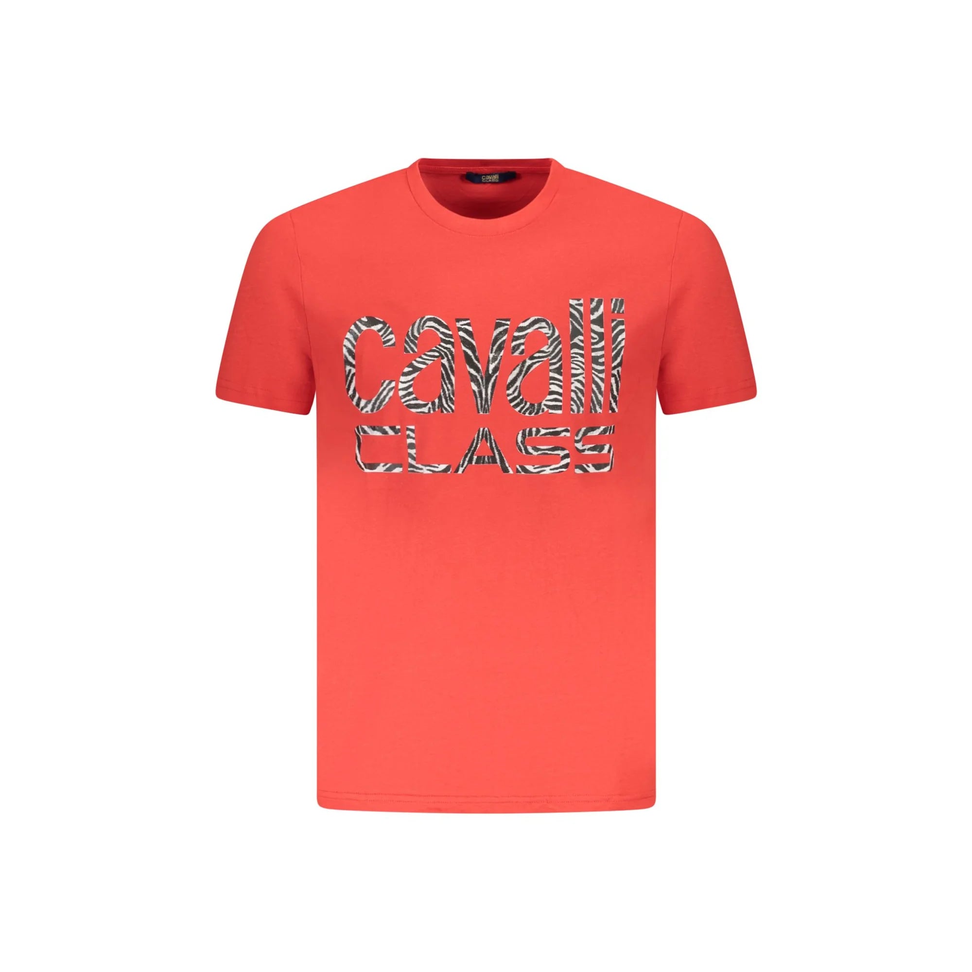 Cavalli Class T-Shirt Maniche Corte Uomo Rossa Stampa Logo Rosso - foto prodotto