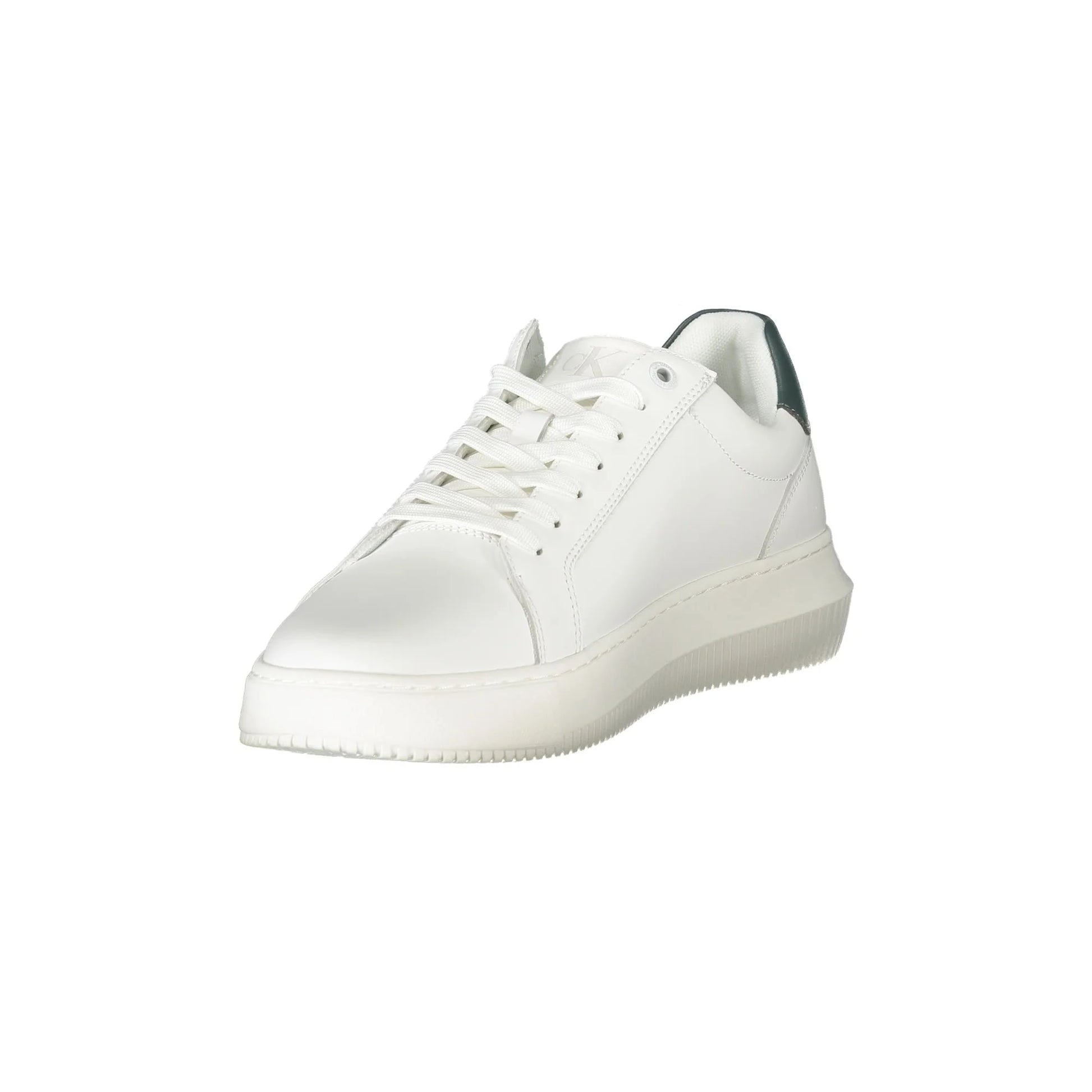 CALVIN KLEIN Calzatura Sportiva Uomo Bianca con Dettagli Verdi e Plantare Removibile Sneakers bianco - vista 3
