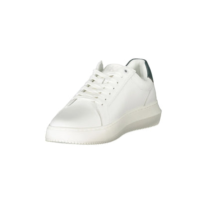 CALVIN KLEIN Calzatura Sportiva Uomo Bianca con Dettagli Verdi e Plantare Removibile Sneakers bianco - vista 3