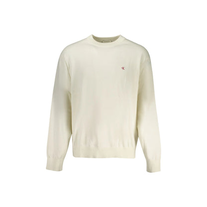 Calvin Klein Maglia Uomo Bianca Ricamo Logo Maglie Bianco - foto prodotto