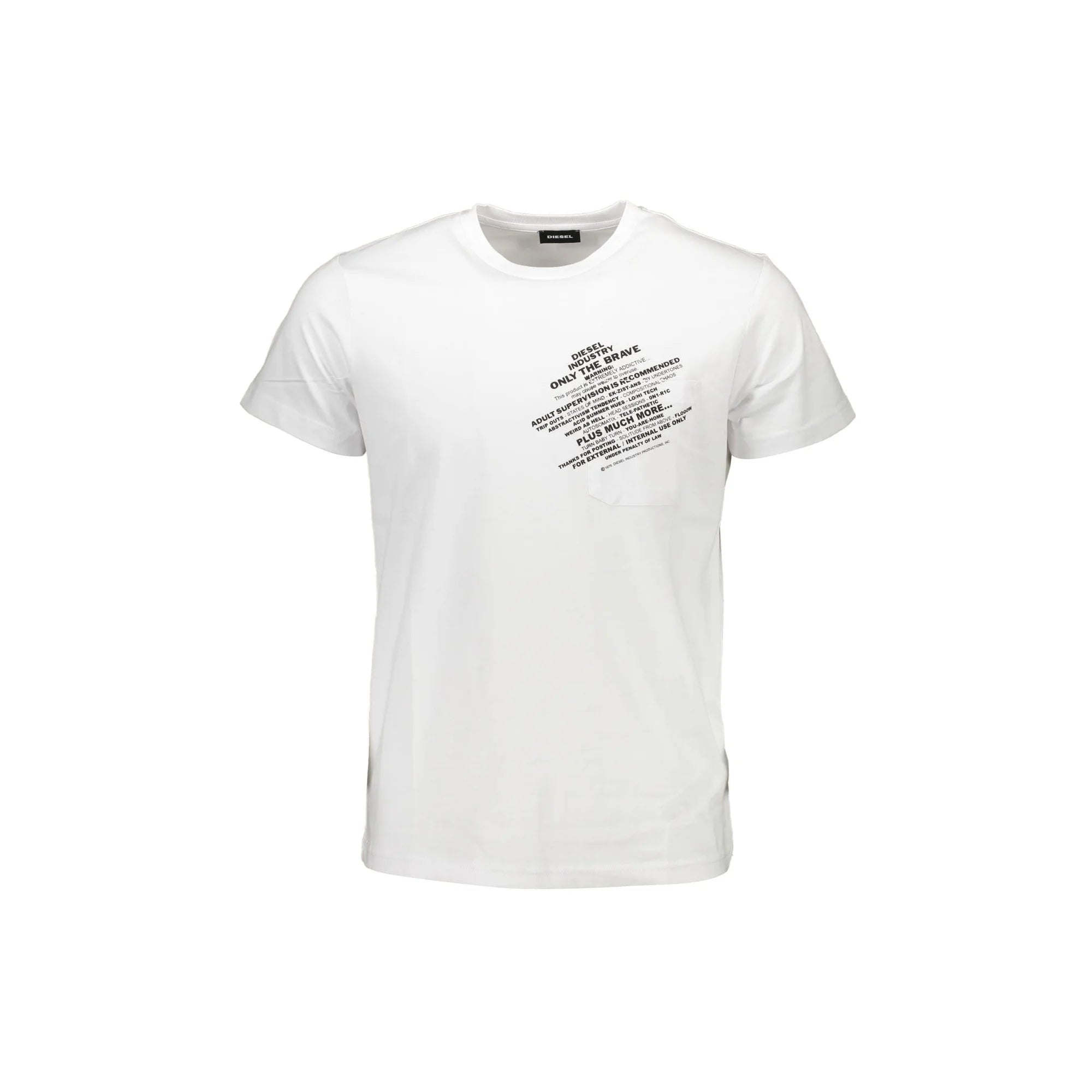 DIESEL T-SHIRT MANICHE CORTE UOMO BIANCO