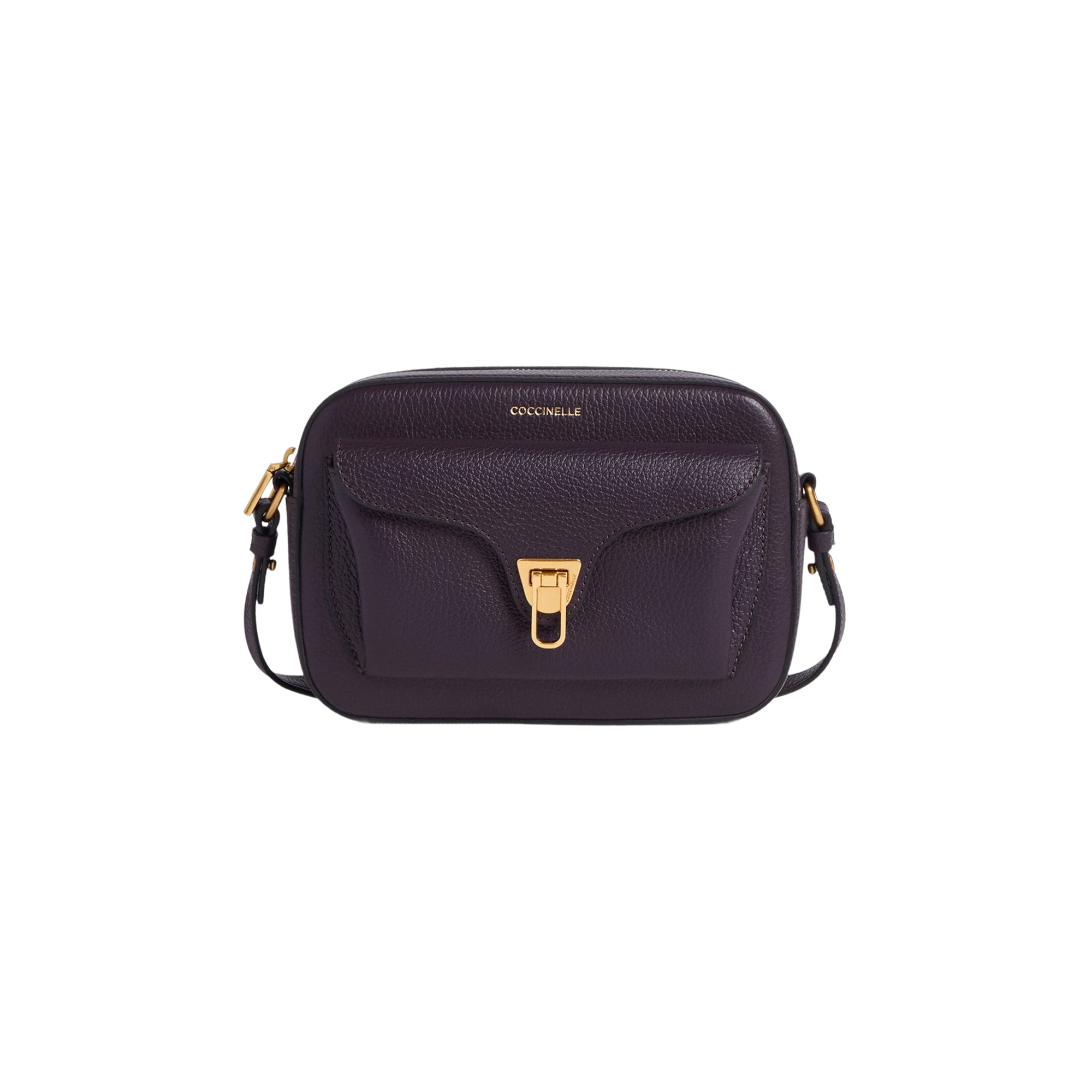 COCCINELLE Borsa Donna a Tracolla Viola, In Vera Pelle, Beat Soft Small
