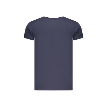 Cavalli Class T-Shirt Uomo Blu Girocollo Cotone Stampa Logo - vista 2